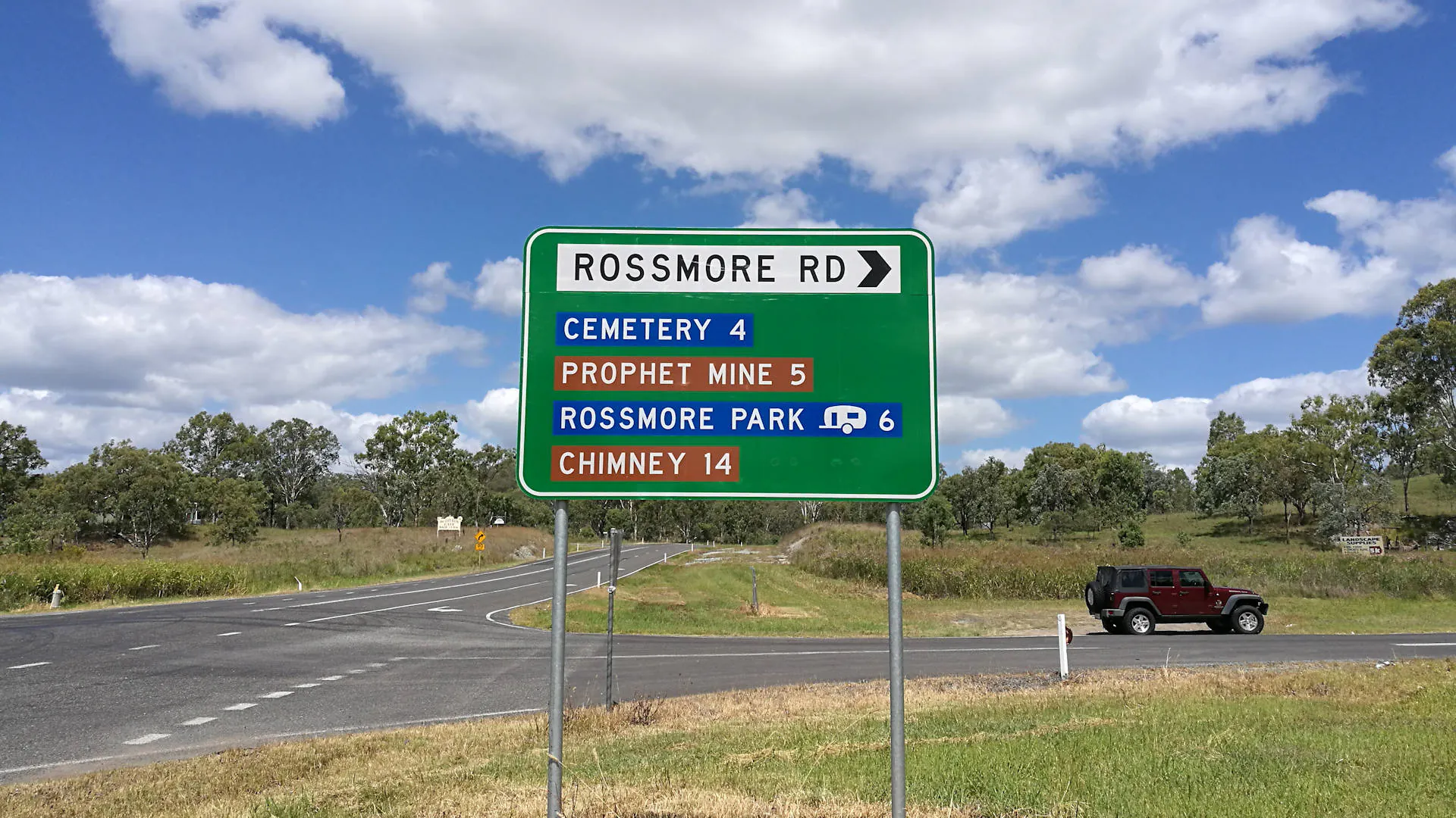 Sign for Prophet Mine, a closed gold mine attraction