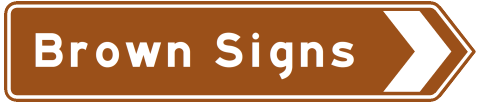 brown tourist signs application