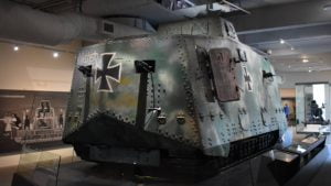 German A7V tank, Mephisto, located in the Queensland Museum in Brisbane