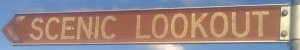 Brown sign for Scenic Lookout