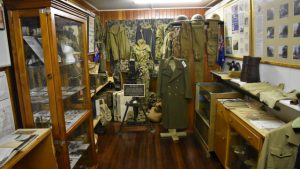 Military display in the museum at Yarraman Heritage House