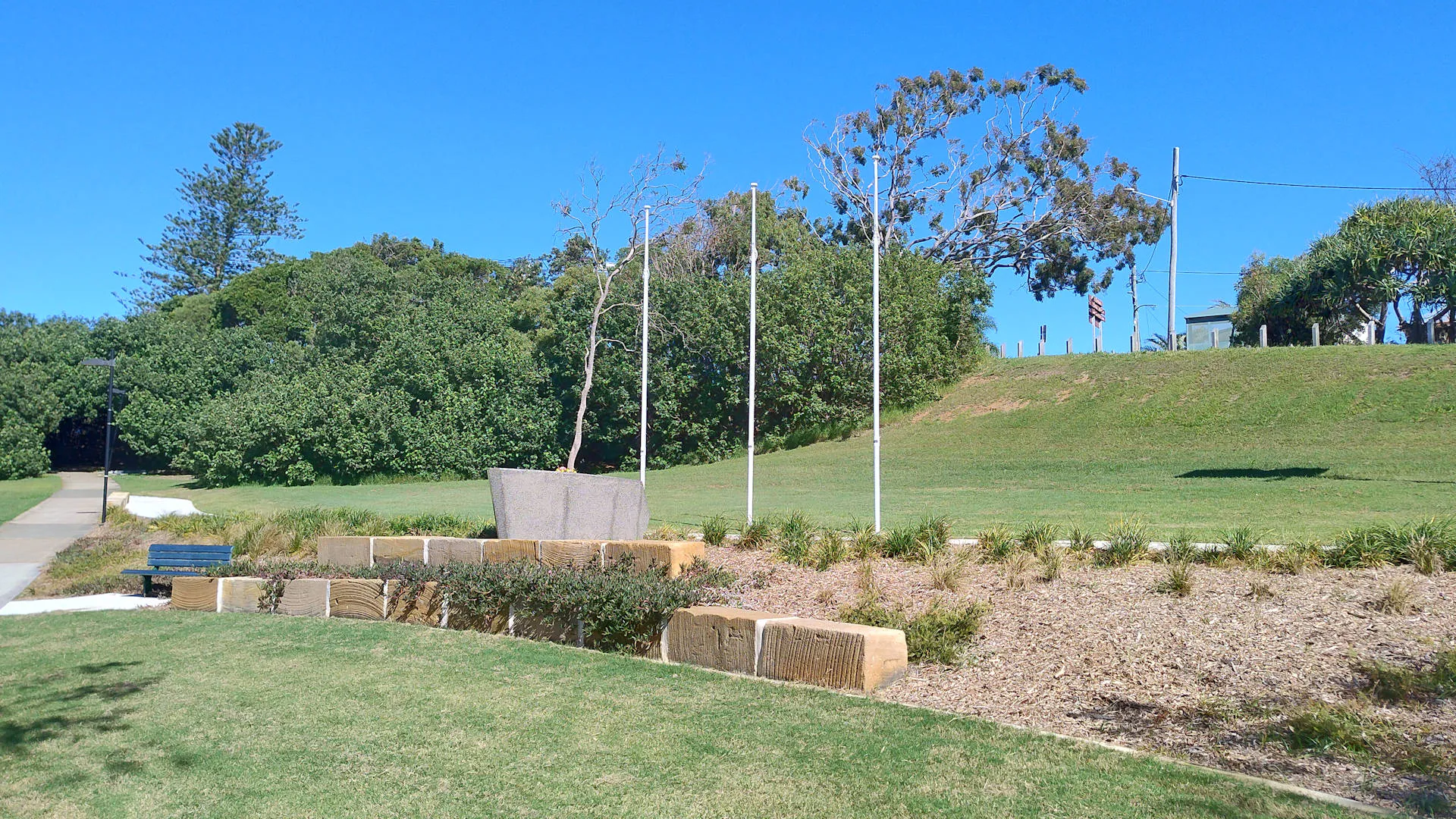 Parkland on the coast, at the Gayundah Coastal Aboretum at Woody Point on the Redcliffe Peninsula