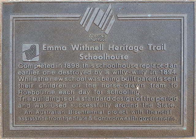 Emma Withnell Heritage Trail - Schoolhouse