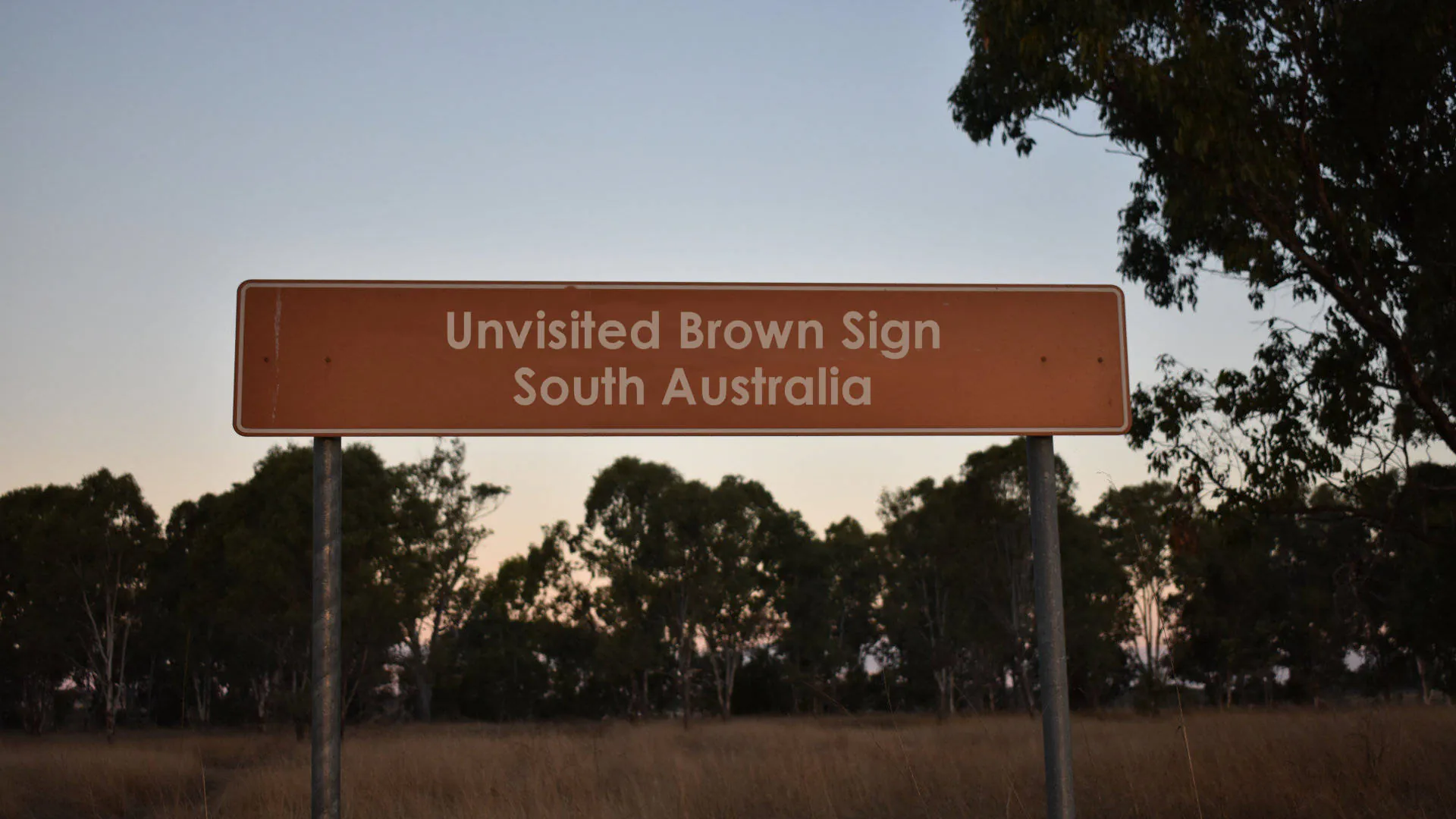 Unvisited Brown Sign South Australia